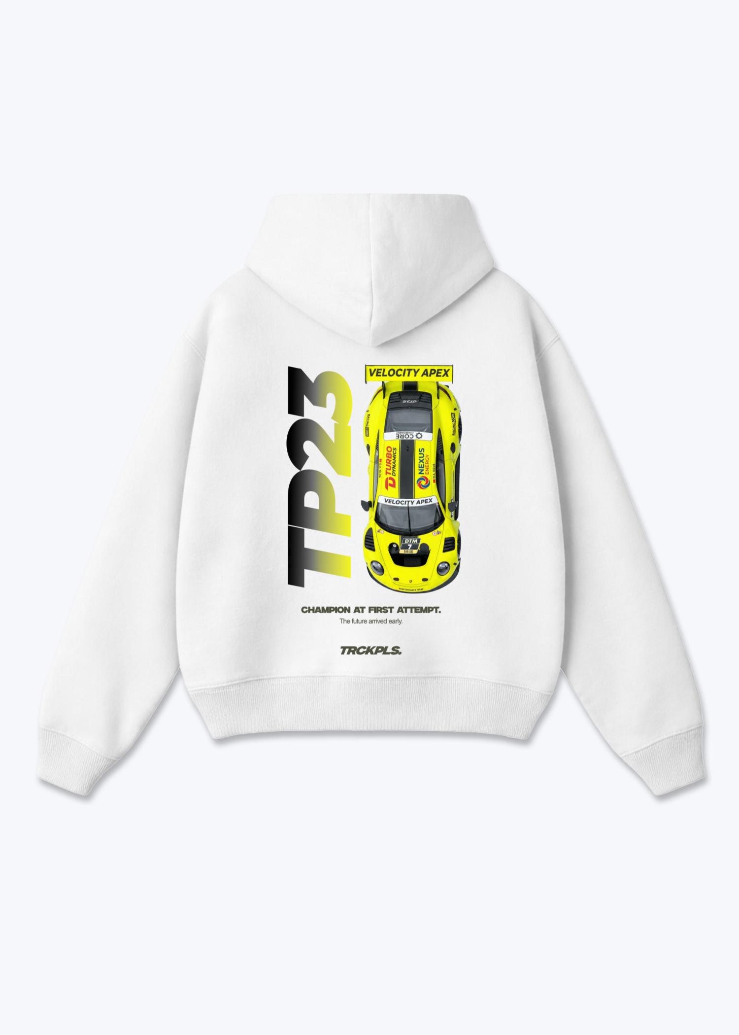 TP23 DTM Oversized Hoodie - White Back (Designed)