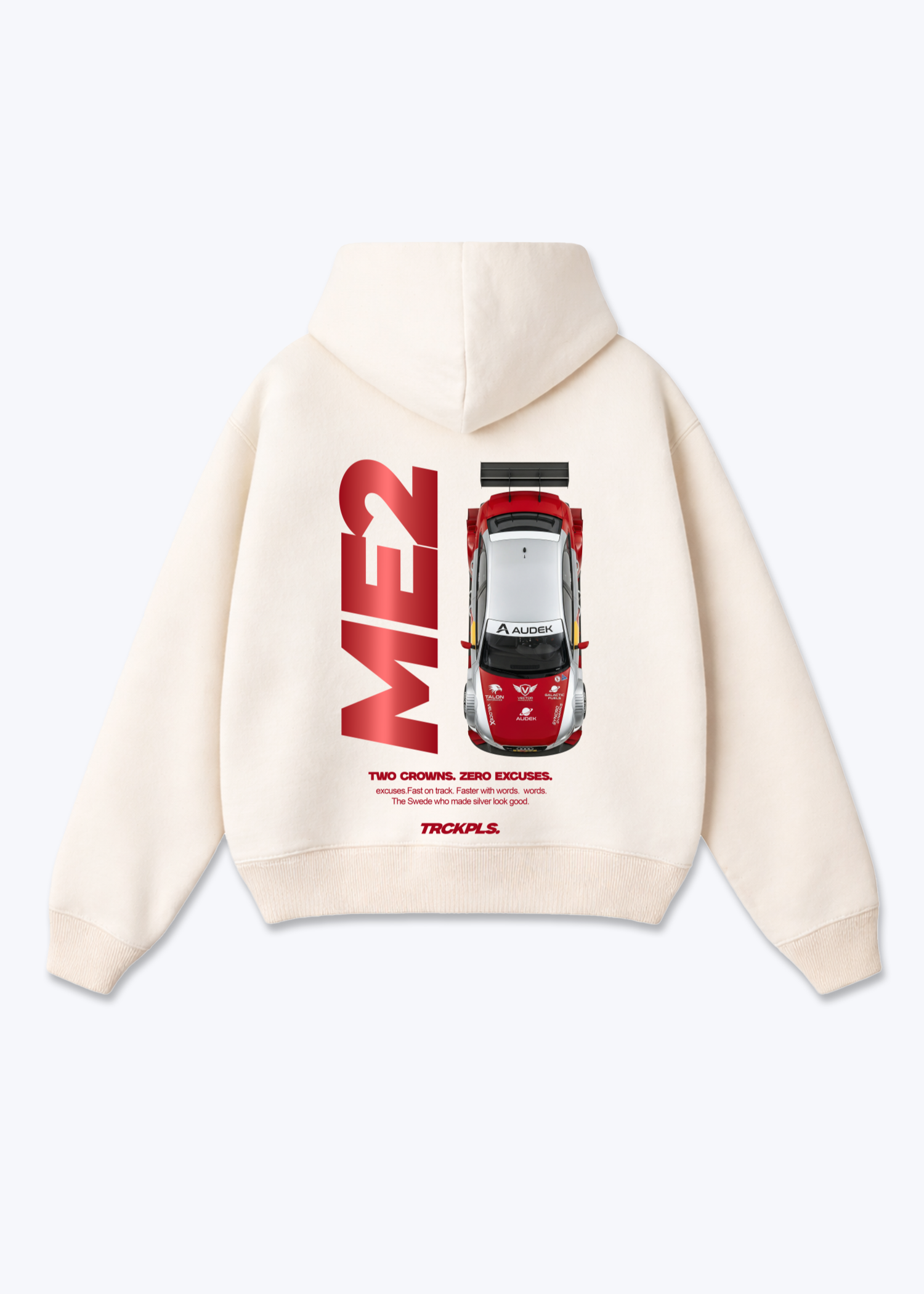 ME2 DTM Oversized Hoodie - Beige Back (Designed)