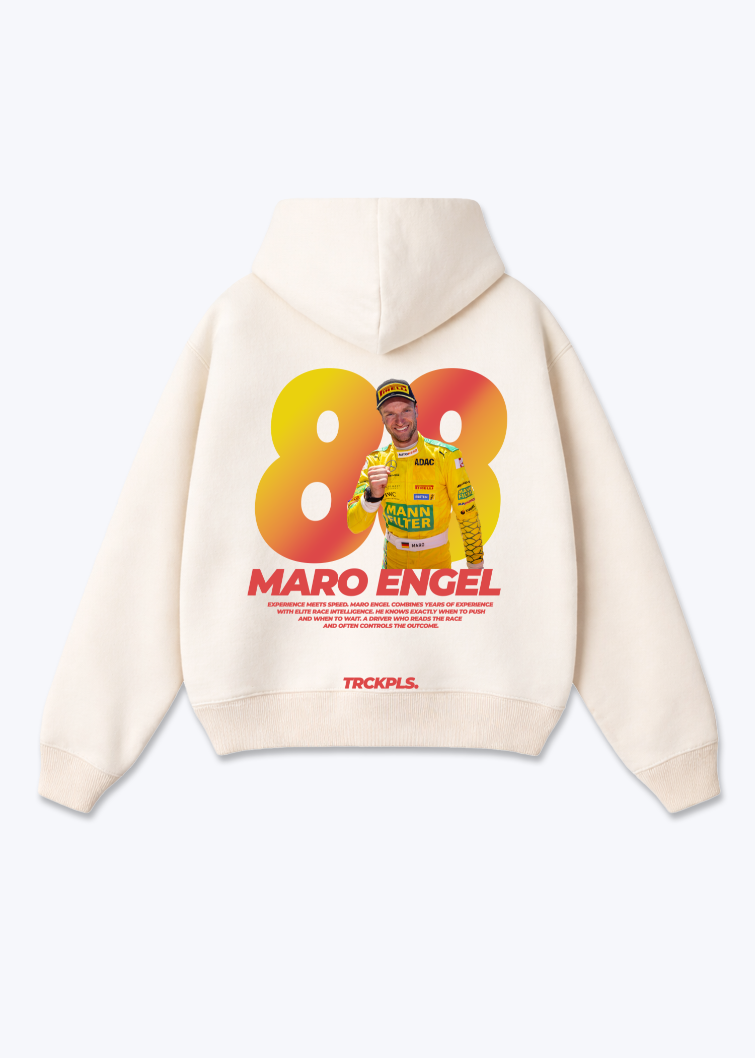 Maro Engel Oversized Hoodie - Beige Back (Designed)