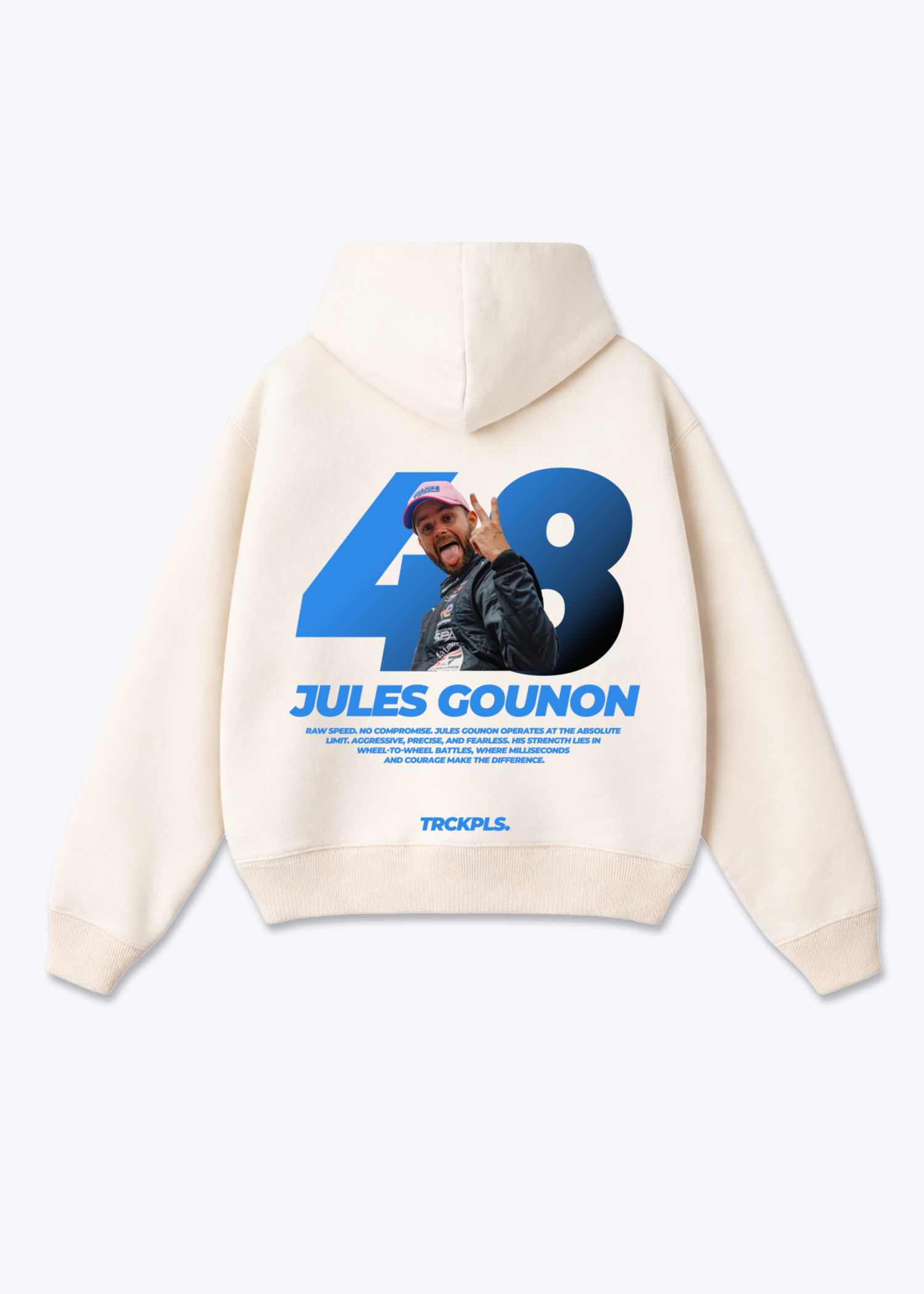 Jules Gounon Oversized Hoodie - Beige Back (Designed)