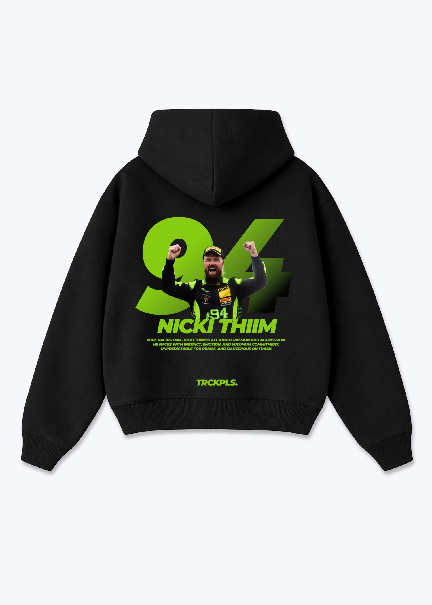 Nick Thiim Oversized Hoodie - Black Back (Designed)