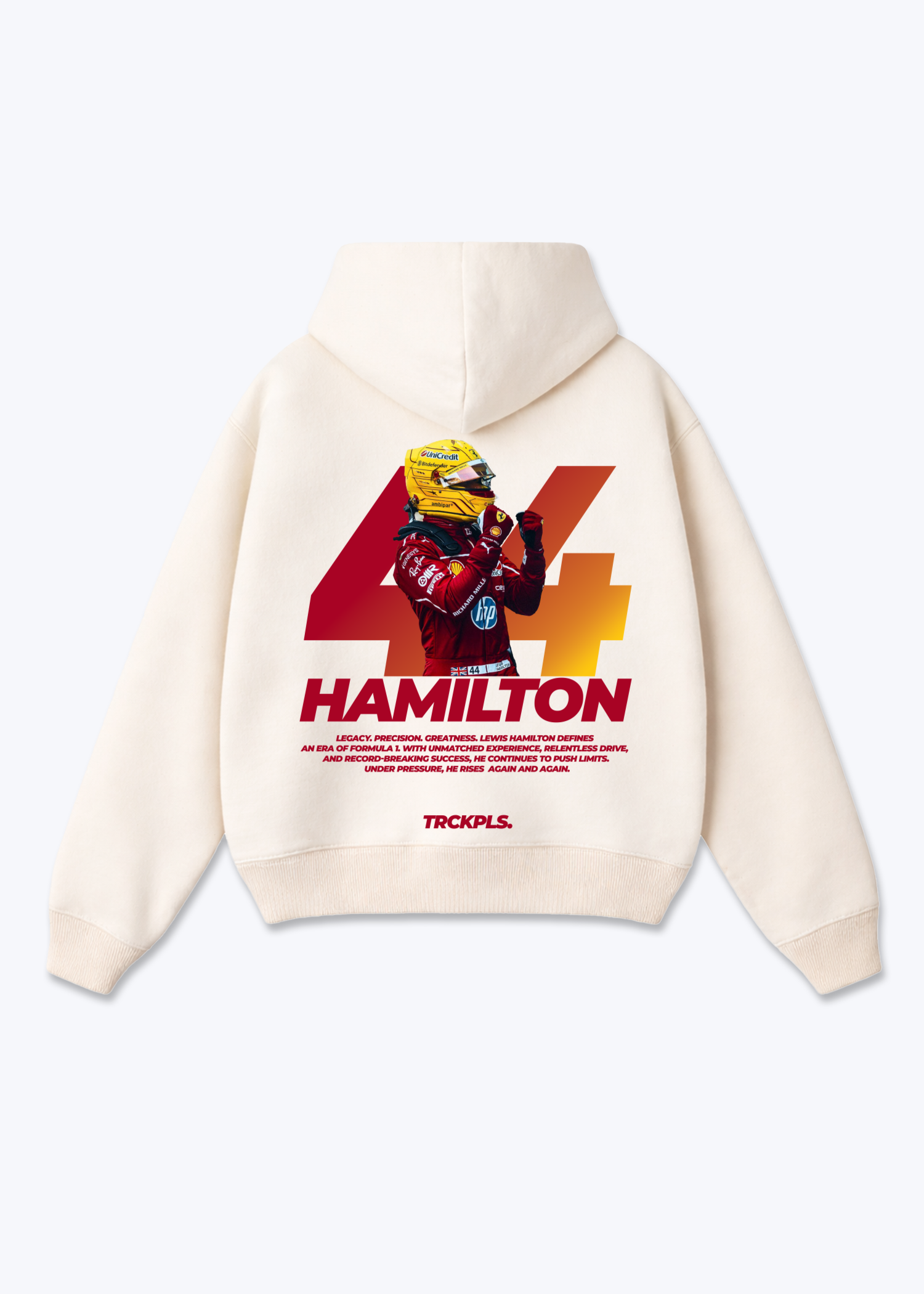 Hamilton 44 Oversized Hoodie - Beige Back (Designed)