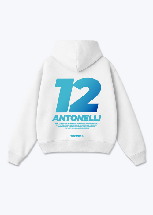 Antonelli 12 Oversized Hoodie - White Back (Designed)