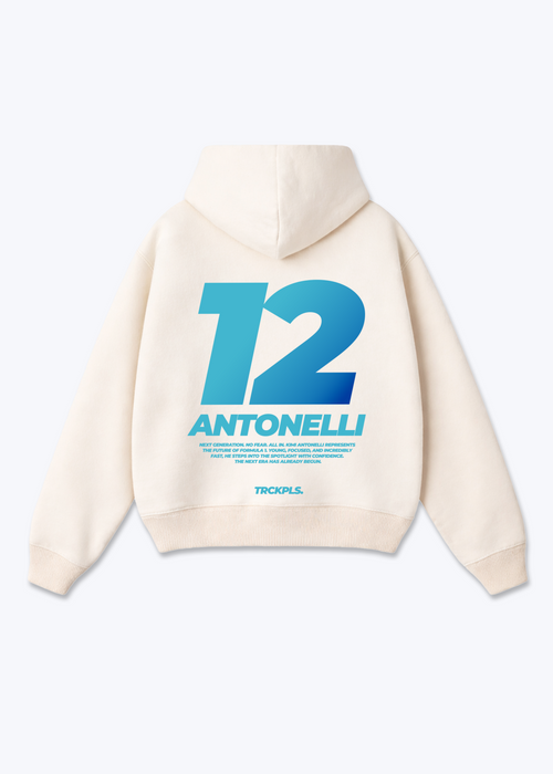 Antonelli 12 Oversized Hoodie - Beige Back (Designed)