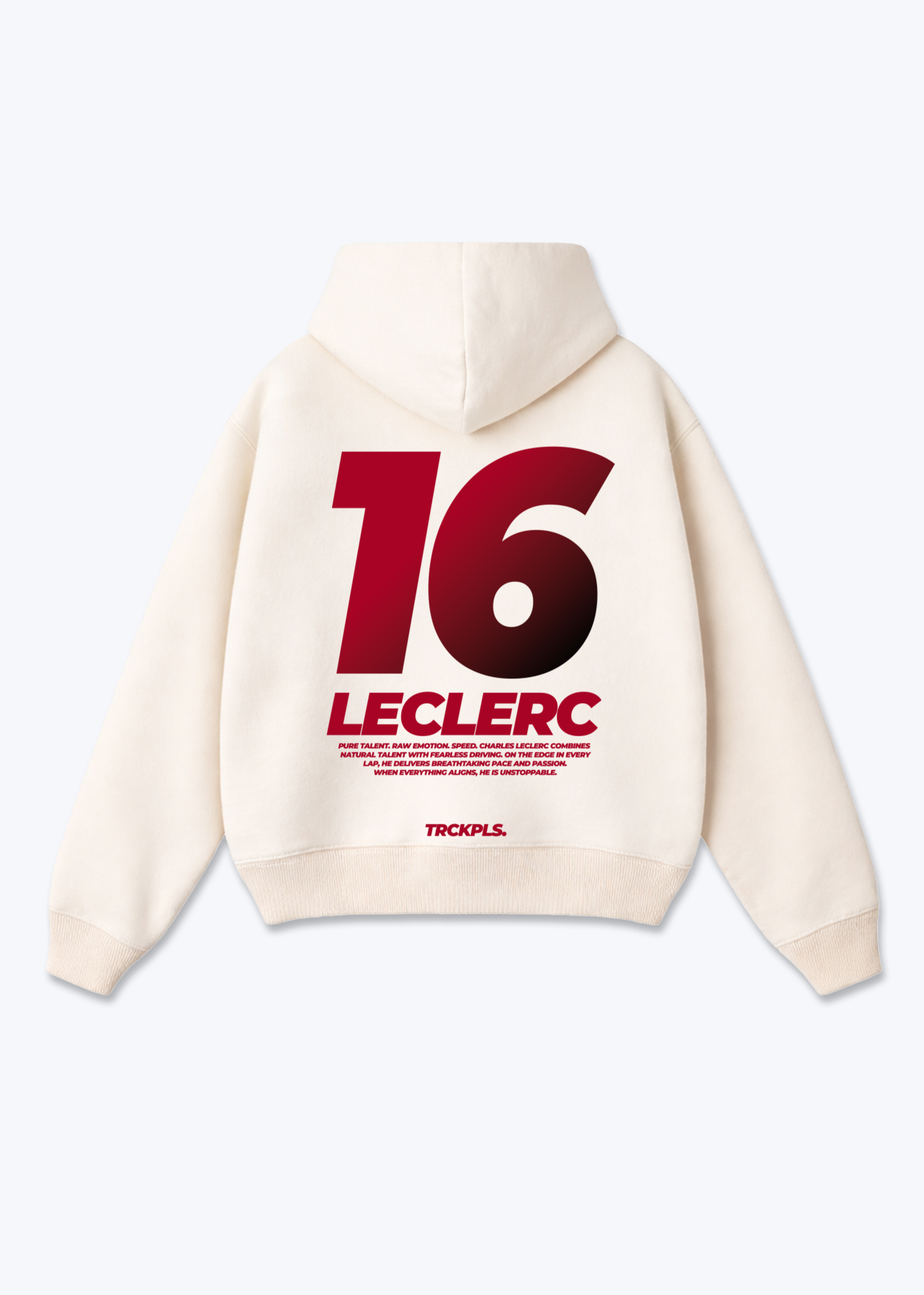 Leclerc 16 Oversized Hoodie - Beige Back (Designed)