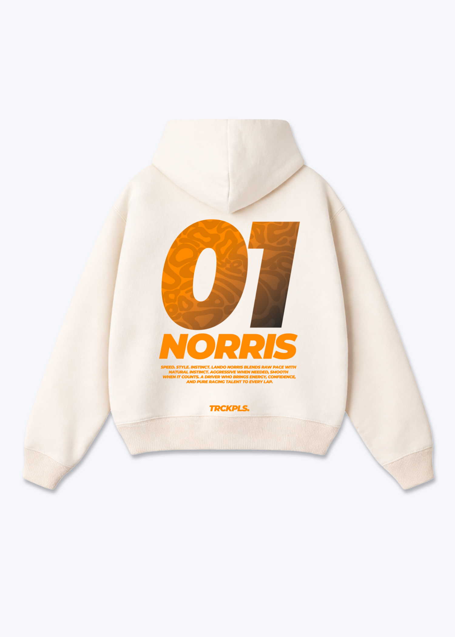 Norris 01 Oversized Hoodie - Beige Back (Designed)