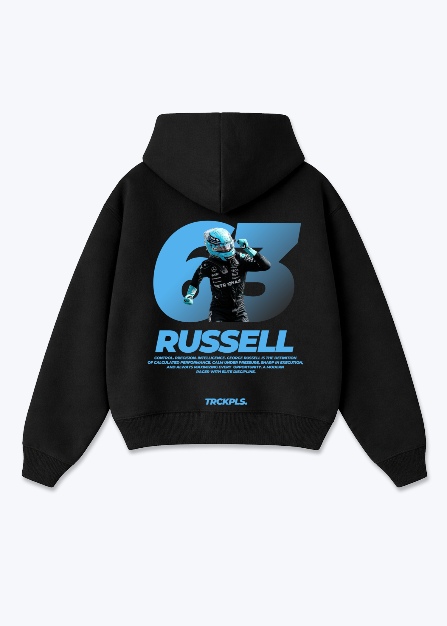 Russell 63 Oversized Hoodie - Black Back (Designed)