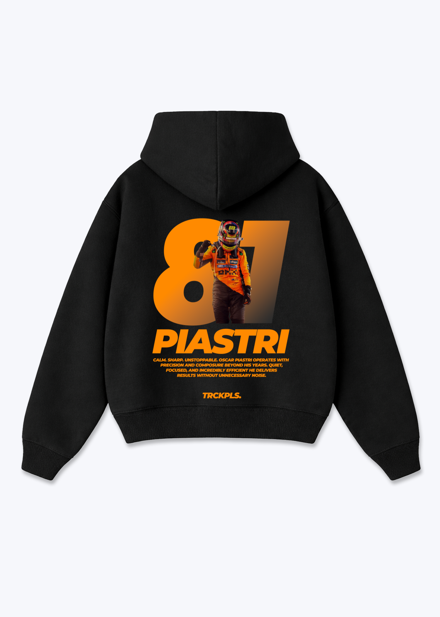 Piastri 81 Oversized Hoodie - Black Back (Designed)
