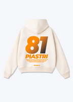 Piastri 81 Oversized Hoodie - Beige Back (Designed)