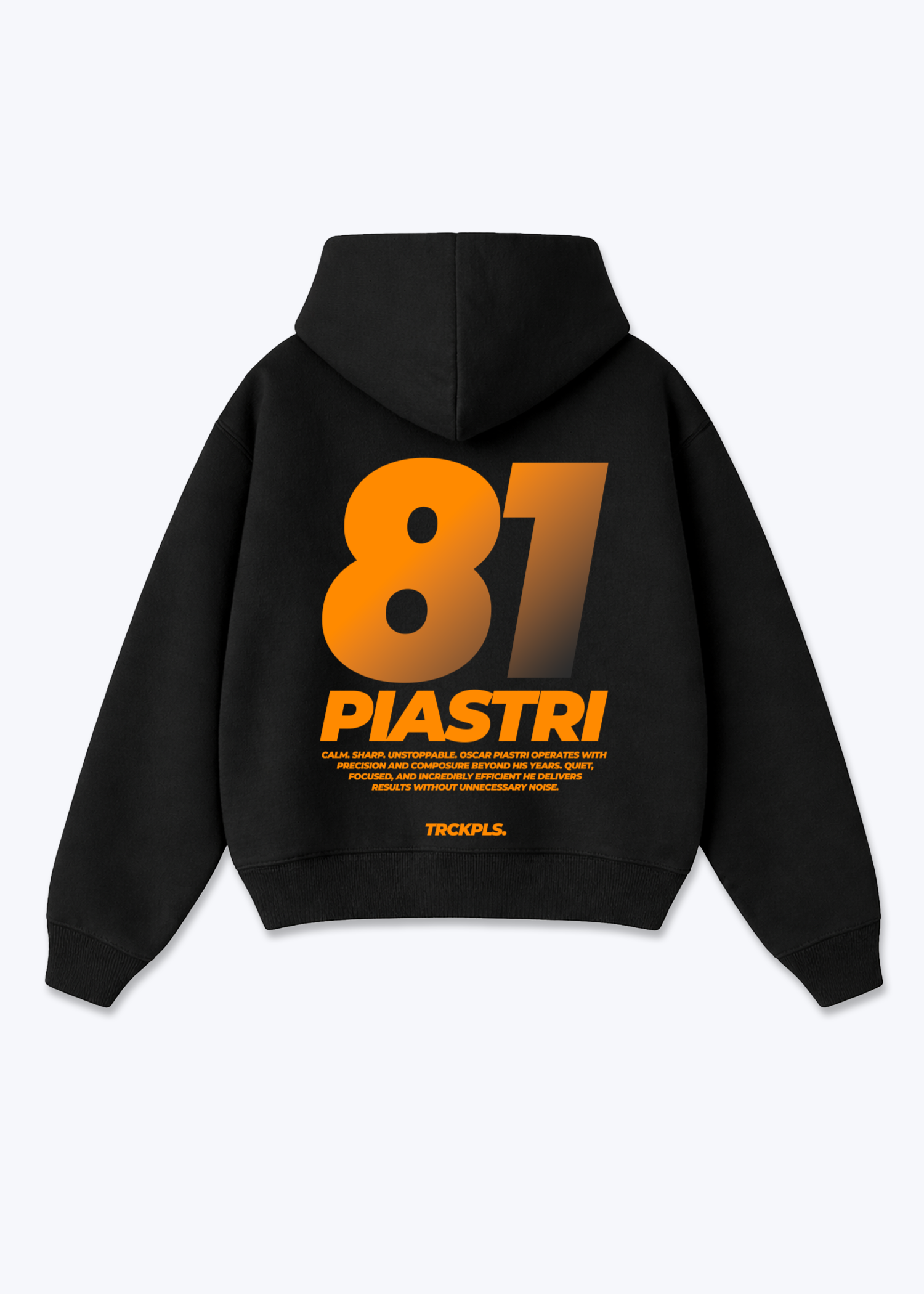 Piastri 81 Oversized Hoodie - Black Back (Designed)