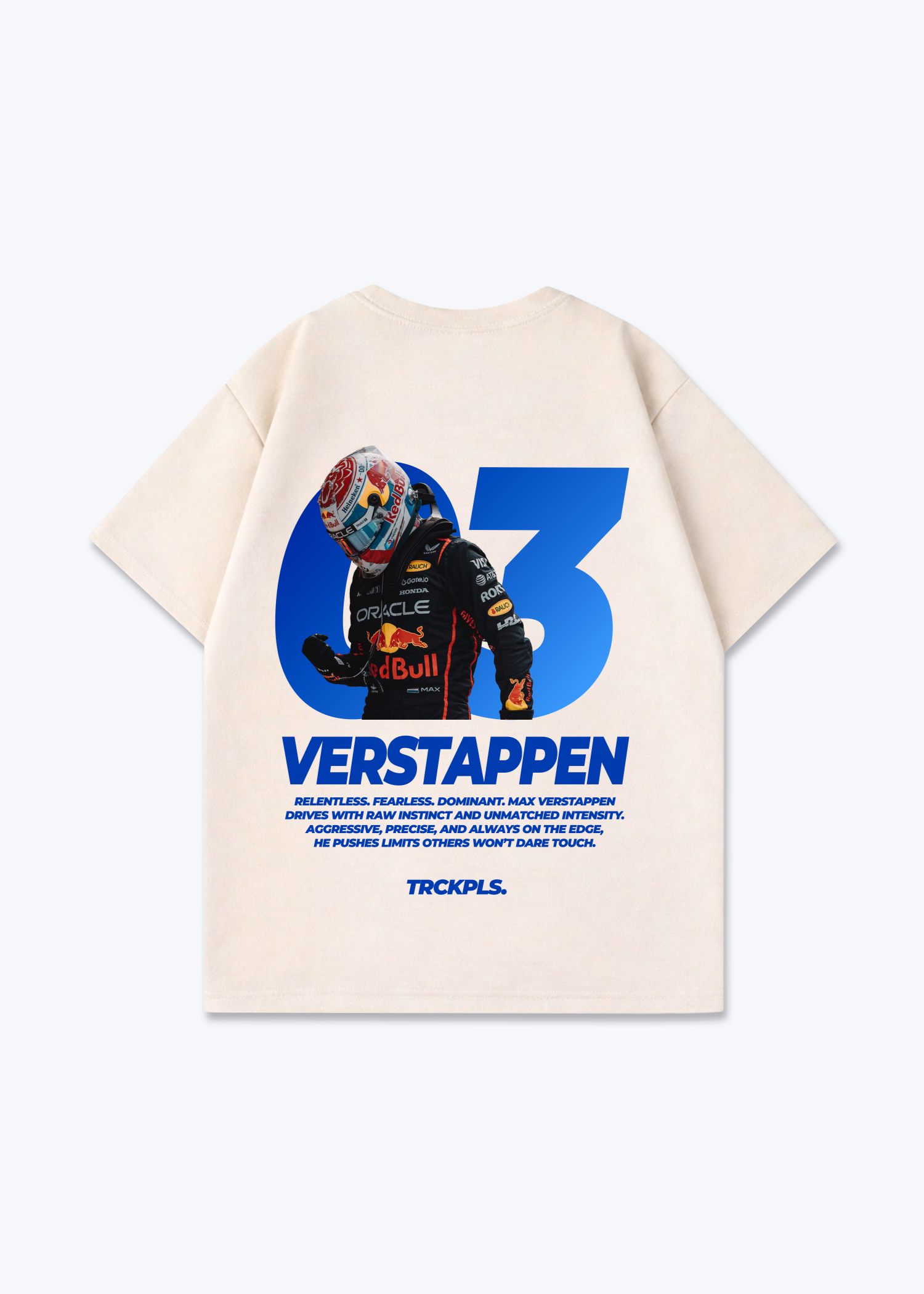 Verstappen Oversized Shirt - Beige Back (Designed)