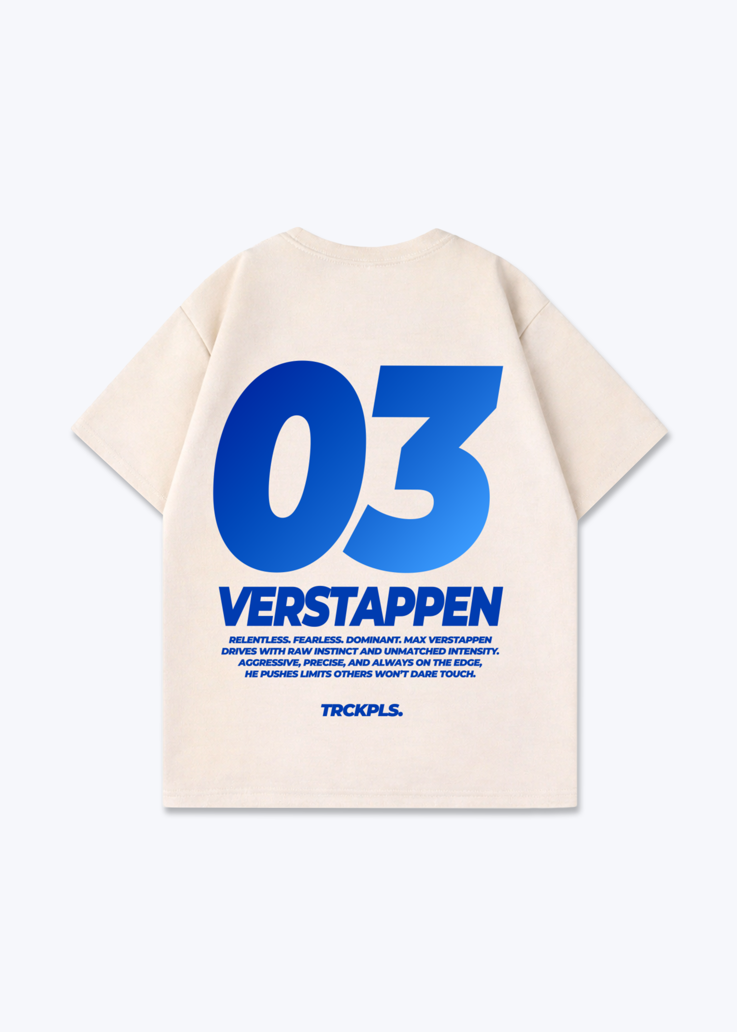 Verstappen Oversized Shirt - Beige Back (Designed)