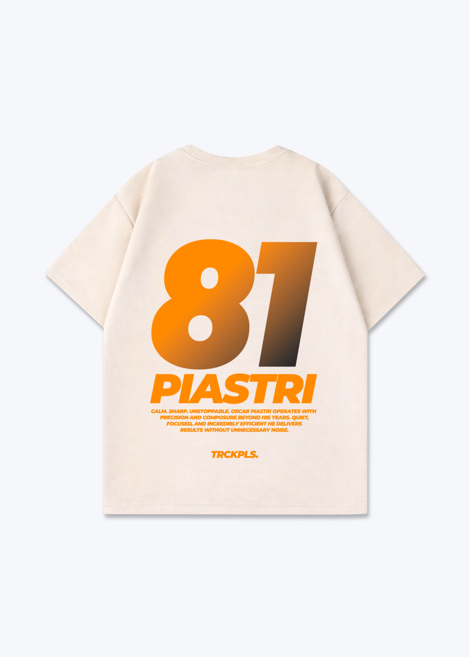 Piastri Oversized Shirt - Beige Back (Designed)