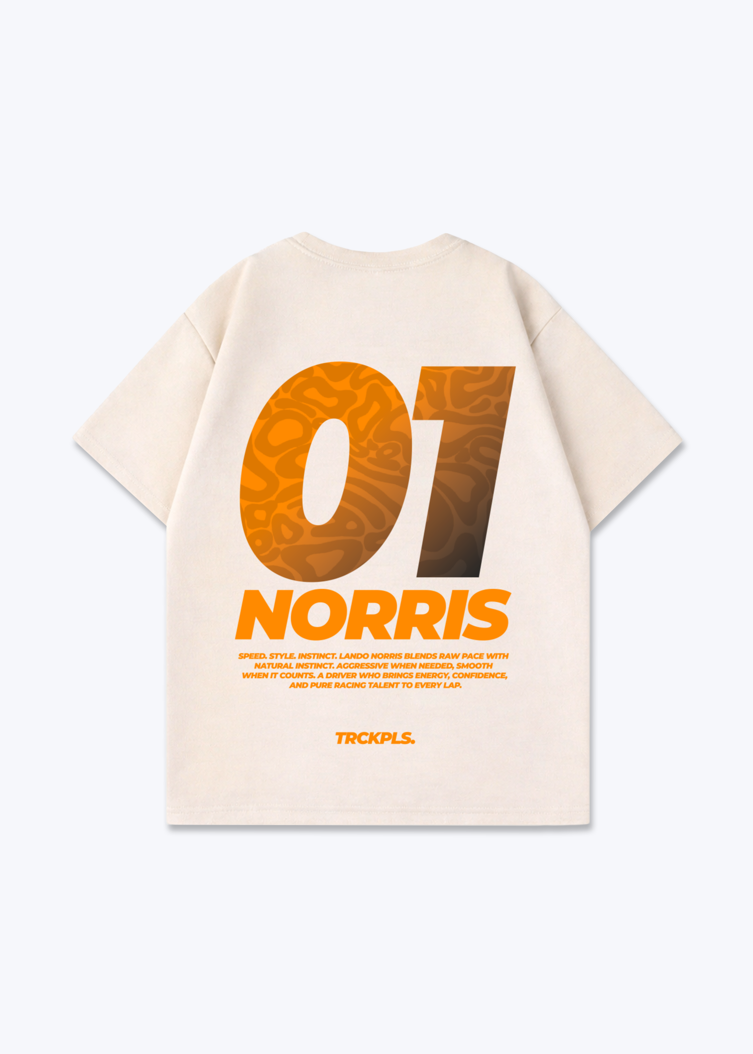 Norris Oversized Shirt - Beige Back (Designed)