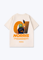 Norris Oversized Shirt - Beige Back (Designed)