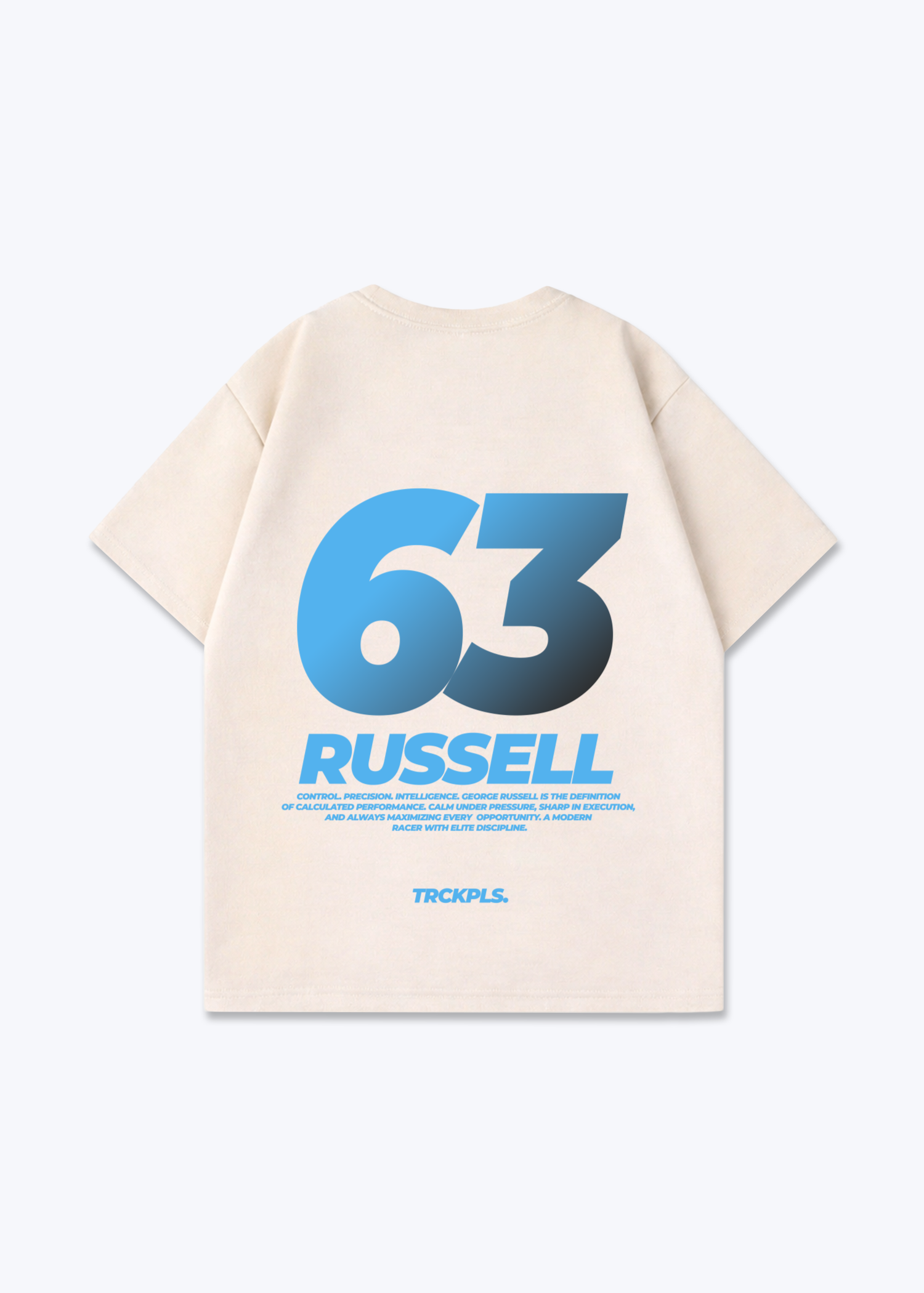 Russell Oversized Shirt - Beige Back (Designed)