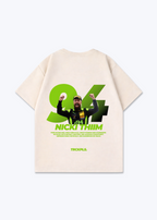 Nicki Thiim Oversized Shirt - Beige Back (Designed)