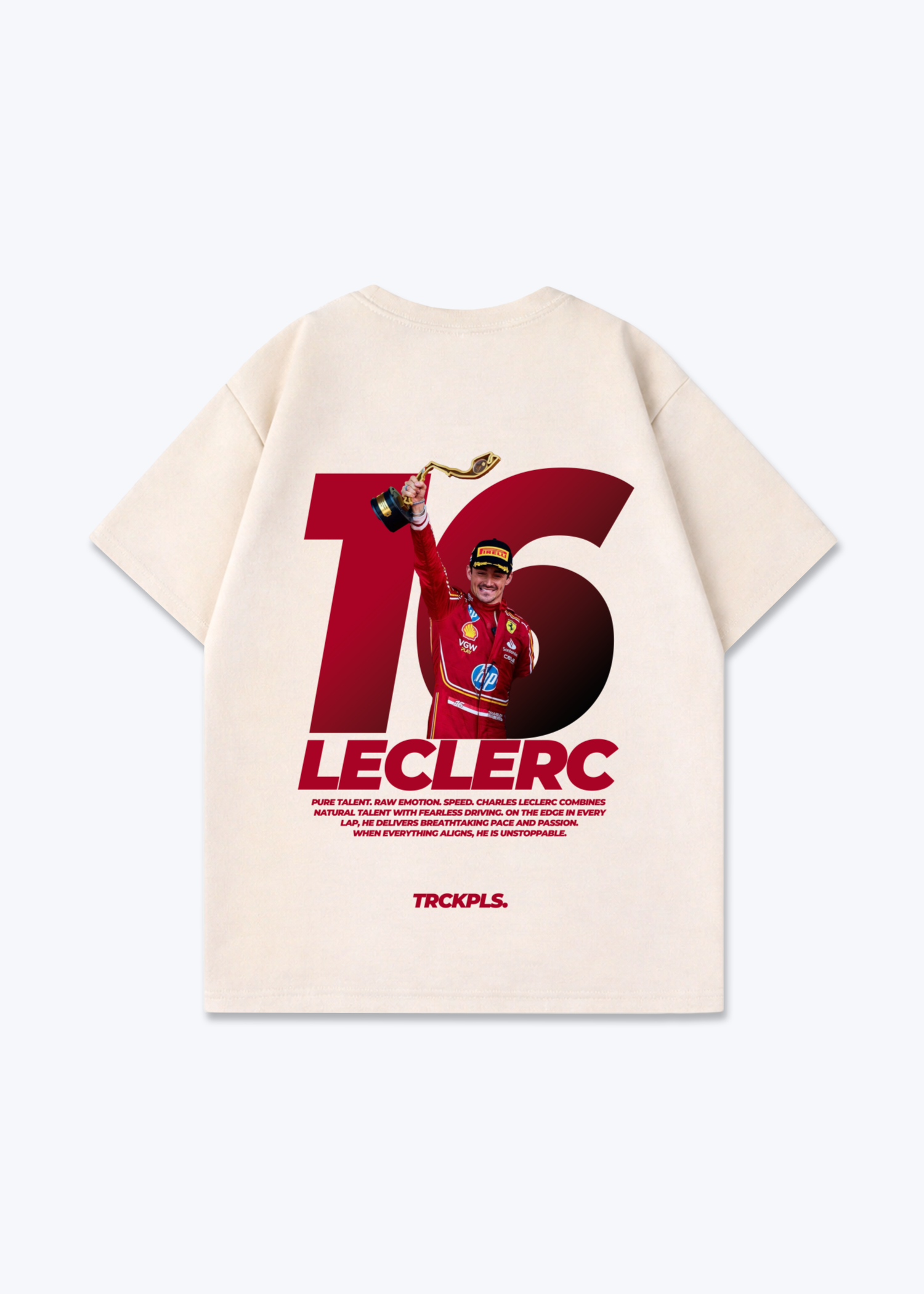 Leclerc Oversized Shirt - Beige Back (Designed)