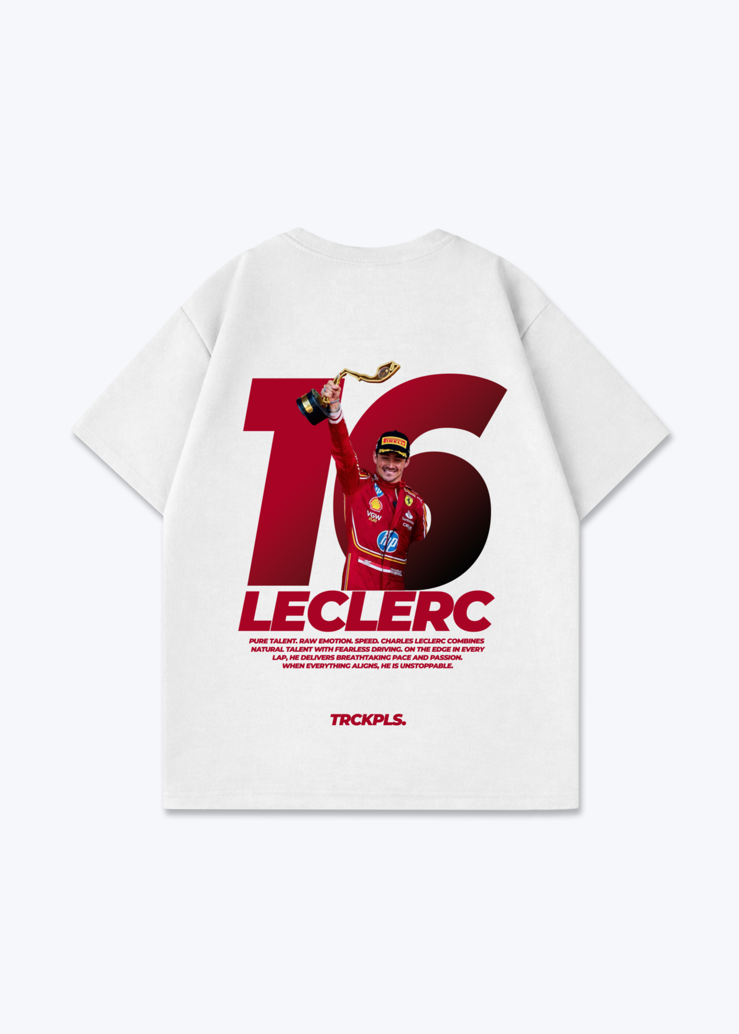 Leclerc Oversized Shirt - White Back (Designed)