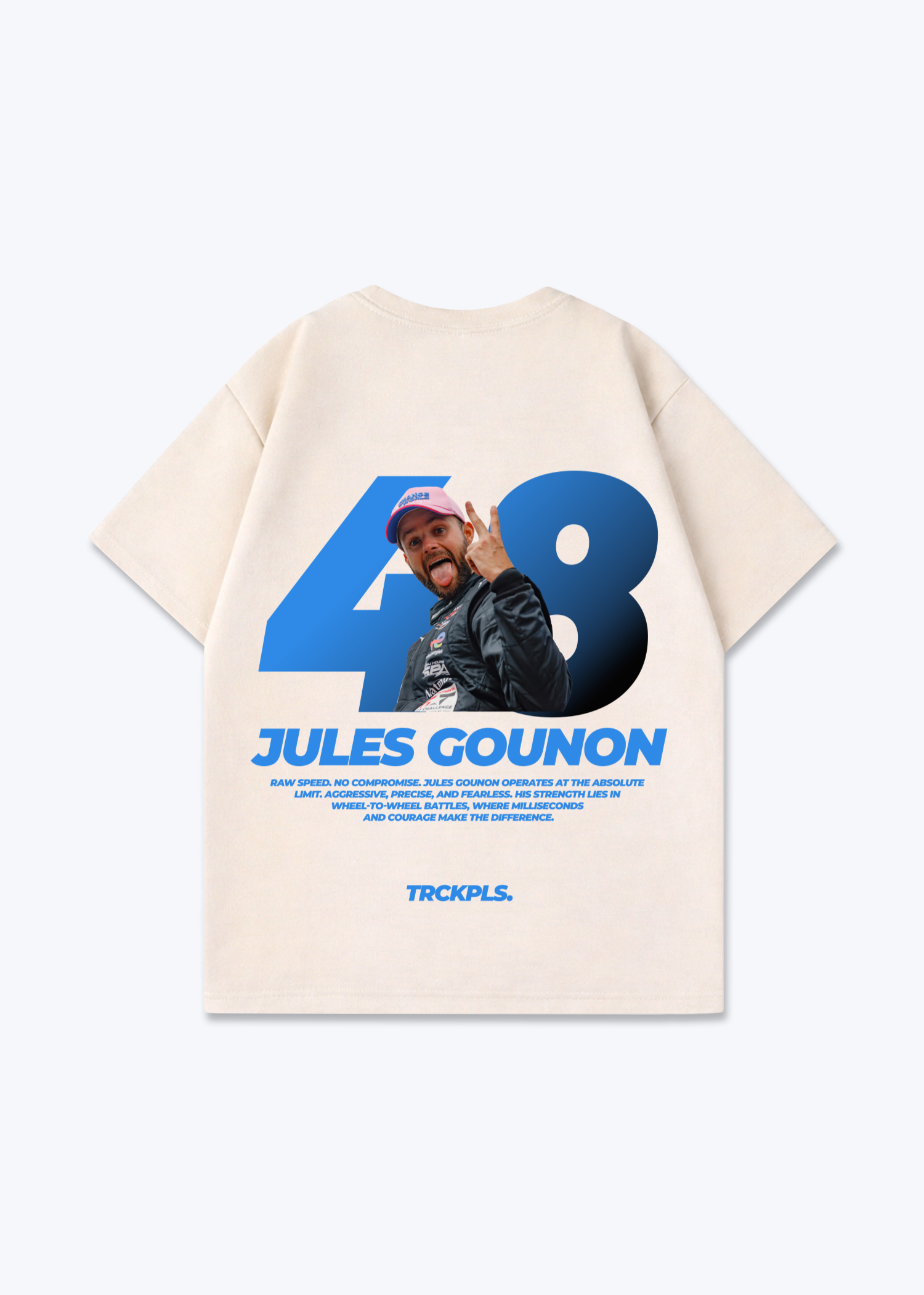 Gounon Oversized Shirt - Beige Back (Designed)